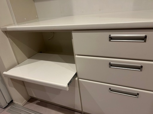 【お話中】松田家具　日本製　国産大川家具　高級　 カップボード　食器棚　25万円　ソフトクローズ　幅140cm