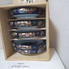 有田焼　仁祥窯　鉄鉢揃　5客　中鉢　中皿　色絵　金彩古伊万里　和食器　浅鉢の画像