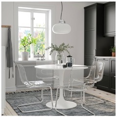 IKEA 　クリアチェア　韓国風　可愛い　インテリアの画像