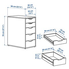 IKEA  収納　デスク　コスメ収納　白　可愛い　韓国風の画像