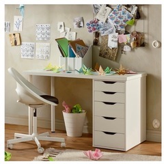 IKEA  収納　デスク　コスメ収納　白　可愛い　韓国風の画像