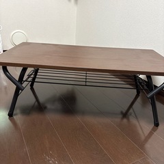 リビングテーブル　棚付き　カインズの画像