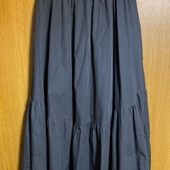 ノンブランド 黒フレアスカートの画像