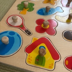 木製おもちゃ　型はめパズルの画像