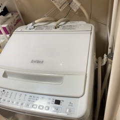 洗濯機　HITACHI ビートウォッシュ 8kg ホワイト BW-V80 Gの画像
