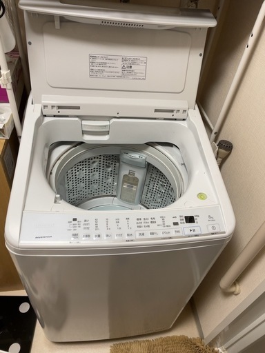 大幅値下可！商品説明必須　洗濯機ビートウォッシュ 8kg ホワイト BW-V80 G