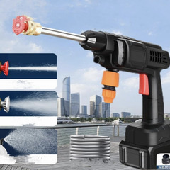 🧼🟢【新品未使用】BooMax 高圧洗浄機 コードレス USB充電式 自吸式 フォームノズル付 噴射距離8m 洗車/ベランダ/庭/玄関掃除 小型 ポータブル 高圧洗車機の画像