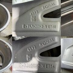 audi RS e-tron GT 純正ホイール 20インチ 9J/11J5HPCD130+54/+60 5ツインスポーク 空気圧センサー付　(MHD521)クレジットカード QRコード決済可能の画像