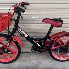24インチ　子供用自転車　信頼のBAA　小学生　6段ギア　赤黒　引き取り：田川郡香春町の画像
