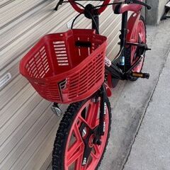 24インチ　子供用自転車　信頼のBAA　小学生　6段ギア　赤黒　引き取り：田川郡香春町の画像