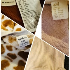 90-100cm 冬物パジャマと104cm水着の画像