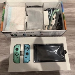 switch 本体 あつまれどうぶつの森セット SDカード128GB・本体ケース付きの画像