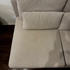 IKEA SÖDERHAMN ソーデルハムン 3人掛けコンパクトソファセクション, フリードトゥナ ライトベージュの画像