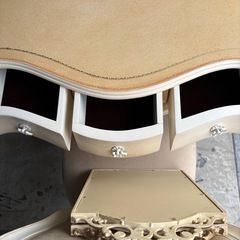 アンティークドレッサー　イタリア製三面鏡の画像