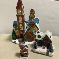 クリスマス ビレッジ 20ピースセットの画像