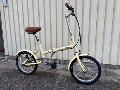 ほぼ未使用】SimpleStyle 折畳自転車 H16 アイボリー アウトレット