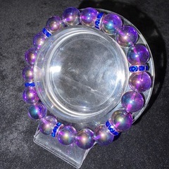 シンセティックアメジスト10mmブレスレット☪️17cmの画像