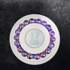 シンセティックアメジスト10mmブレスレット☪️17cmの画像