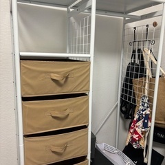 ハンガーラック 引き出し付き の画像