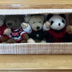 クリスマスオーナメント　7体セット　ぬいぐるみ　