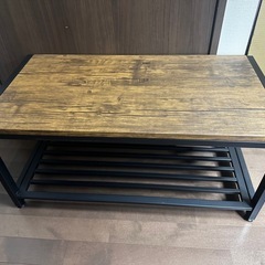 山善 アイアンTV台＆ローテーブル80 FAT-8040の画像