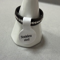 19号 指輪 リング ブラック ストーン アクセサリーの画像