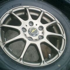 ブロンズ　スタッドレス　アルミ　タイヤ　4本セット　ブリザック　VR2　195/65/15　A-TECT　スタッドレスの画像