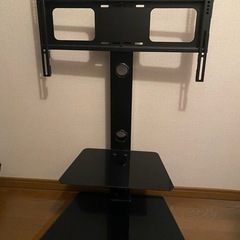 モダンデコ壁寄せTVスタンド ガラス天板の画像