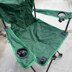 新規受付停止中【差し上げます】Calemanキャンプ用折り畳みチェアー(グリーン)4脚まとめての画像