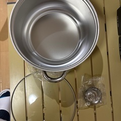 極厚・深型 ステンレス製 両手鍋（アップル型／大容量）24cm 新品・未使用の画像