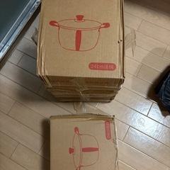 極厚・深型 ステンレス製 両手鍋（アップル型／大容量）24cm 新品・未使用の画像