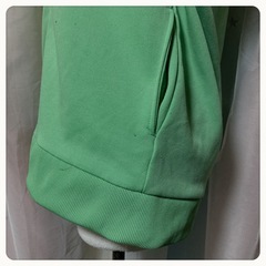 夢可愛いレインボー三本ライン ジャージ 緑 古着 ジャケット 長袖 LサイズOKの画像