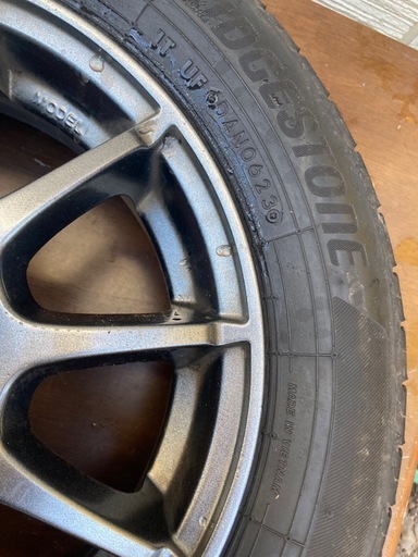 ［取引中］155/65R13 BRIDGESTONE NEWNO 4本セット シュナイダーのアルミホイール付き 