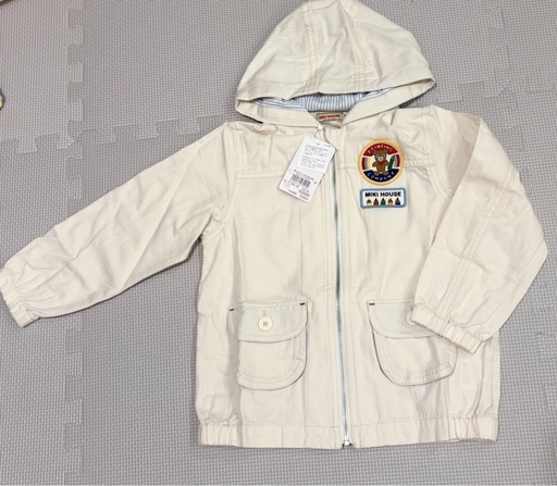 【新品】ミキハウス　コットンワッペンパーカー