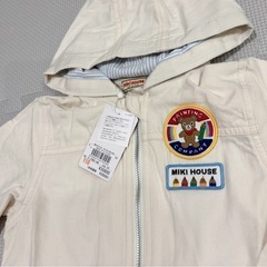 【新品】ミキハウス　コットンワッペンパーカーの画像