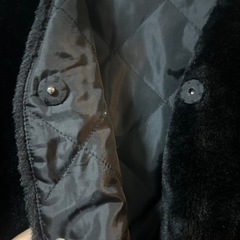 フェイクファーコート　ブラックの画像