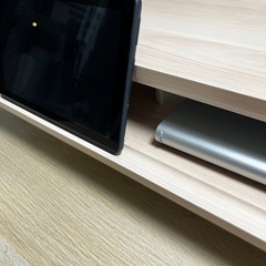 デスクシェルフ(ホワイトオーク×シルバー)の画像