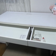 組み立て式家具 デスク ホワイト 無料の画像