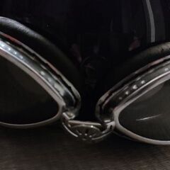 バイク用ヘルメットゴーグル付き半ヘル半キャップの画像