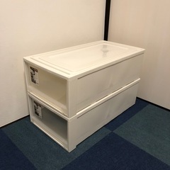 収納ケース2つ（アイリスオーヤマ）の画像