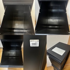 美品【ゴミ箱】新輝合成(Shinki Gosei) トンボ ユニード ゴミ箱 3段 分別　キャスター付きの画像