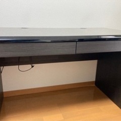 デスク　机　仕事　ビジネスデスク　黒　重厚感
の画像