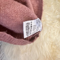 Heather カラーシャギーカーディガン ピンク　リーナベルの画像