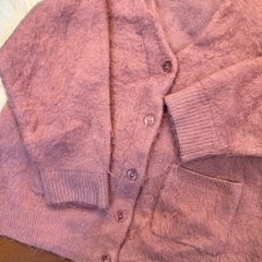 Heather カラーシャギーカーディガン ピンク　リーナベルの画像