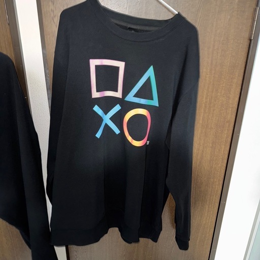 古着 ヴィンテージ 希少 プレイステーション スウェット 上下 裏起毛 セットアップ 5L 4XL 黒 冬服 冬着 大きいサイズ ユニセックス プレステ PlayStation PS PS2 PSP PS3 PS4 PS5
