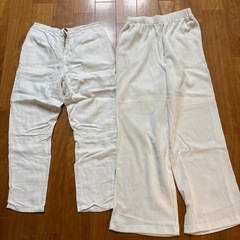 ★白パンツ5枚セット+ワッフル地チュニック★の画像