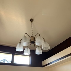 お値下げしました。オーデリック　ガラスのシャンデリア6ライト　17日までの画像