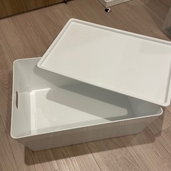 【美品】IKEAふた付き収納ボックスの画像
