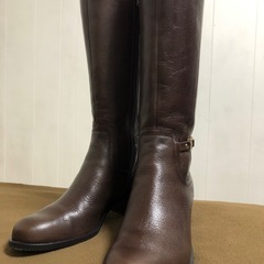 新品◆cava cava◆サヴァサヴァ◆ブーツ◆ダークブラウン◆ロングブーツ◆ミドルブーツ◆23cm◆ブラウン◆レザー◆こげ茶の画像