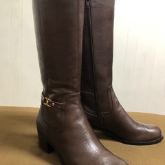 新品◆cava cava◆サヴァサヴァ◆ブーツ◆ダークブラウン◆ロングブーツ◆ミドルブーツ◆23cm◆ブラウン◆レザー◆こげ茶の画像